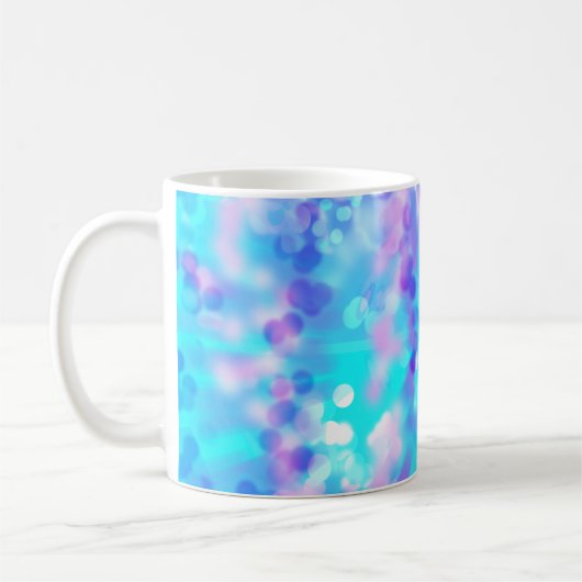 Purple And Blue Bokeh 7518 Kaffeetasse (Links)