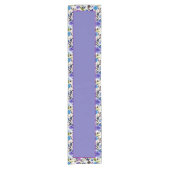 Purple and blue floral medium table runner kurzer tischläufer (Vorderseite)