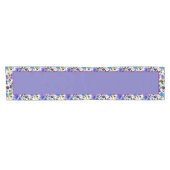 Purple and blue floral medium table runner kurzer tischläufer (Horizontal)
