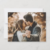 Purple and Blue Floral Photo Wedding Save The Date (Rückseite)