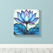 Purple and Blue Lotus Leinwanddruck (Insitu (Holzboden))