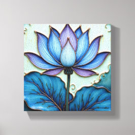 Purple and Blue Lotus Leinwanddruck