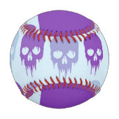 Purple and blue melting skulls pattern baseball (Rückseite)