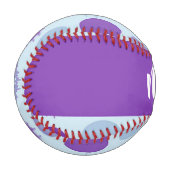 Purple and blue melting skulls pattern baseball (Vorderseite Links)