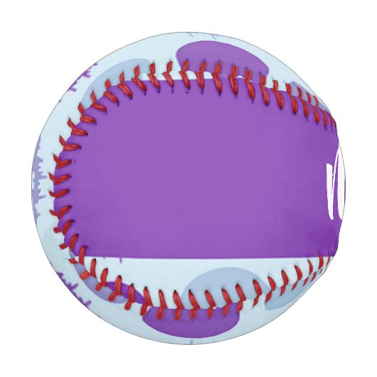 Purple and blue melting skulls pattern baseball (Vorderseite Links)