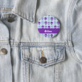 Purple and blue melting skulls pattern button (Beispiel)