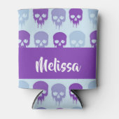 Purple and blue melting skulls pattern dosenkühler (Vorderseite)
