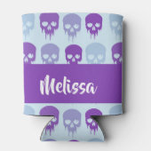 Purple and blue melting skulls pattern dosenkühler (Rückseite)