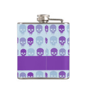 Purple and blue melting skulls pattern flachmann (Rückseite)