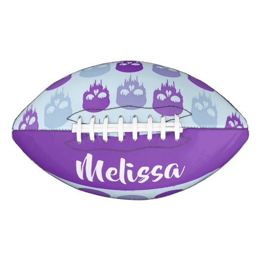 Purple and blue melting skulls pattern football (Vorderseite)