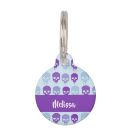 Purple and blue melting skulls pattern haustiermarke