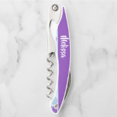 Purple and blue melting skulls pattern kellnermesser (Vorderseite)