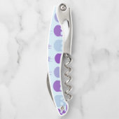 Purple and blue melting skulls pattern kellnermesser (Rückseite)