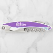 Purple and blue melting skulls pattern kellnermesser (Vorderseite)