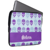 Purple and blue melting skulls pattern laptopschutzhülle (Vorne Rechts)