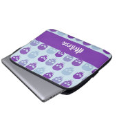 Purple and blue melting skulls pattern laptopschutzhülle (Vorne Knopf)