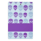 Purple and blue melting skulls pattern mini klemmbrett (Rückseite)
