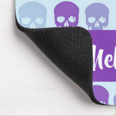 Purple and blue melting skulls pattern mousepad (Ecke)
