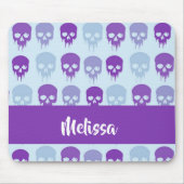 Purple and blue melting skulls pattern mousepad (Vorne)