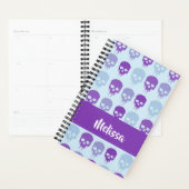 Purple and blue melting skulls pattern planer (Anzeige)