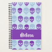 Purple and blue melting skulls pattern planer (Vorderseite)