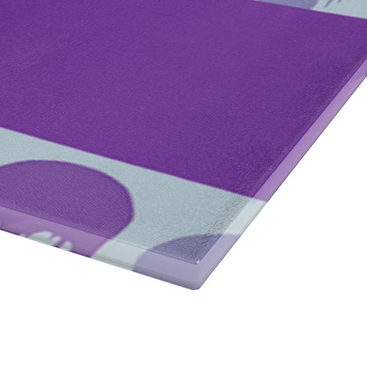 Purple and blue melting skulls pattern schneidebrett (Ecke)