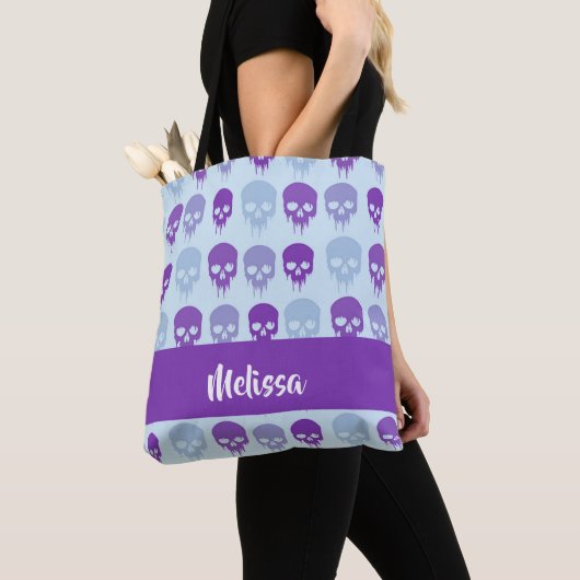 Purple and blue melting skulls pattern tasche (Von Nahem)
