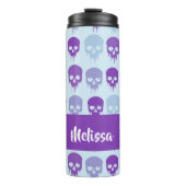Purple and blue melting skulls pattern thermosbecher (Vorderseite)