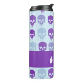 Purple and blue melting skulls pattern thermosbecher (Nach links gedreht)