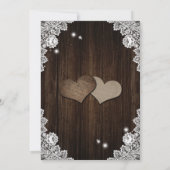 Purple and Blue Rustic Floral Wedding Einladung (Rückseite)