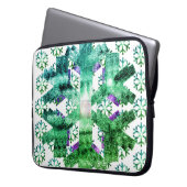 Purple and Blue Snowflakes on an Electronics Bag Laptopschutzhülle (Vorderseite Links)