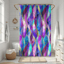 Purple and Blue Stained Glass Mosaic pattern