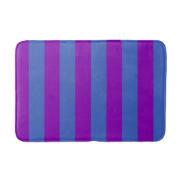 Purple and Blue Stripes Badematte