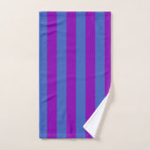 Purple and Blue Stripes Badhandtuch Set (Handtuch)