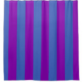 Purple and Blue Stripes Duschvorhang (Vorderseite)