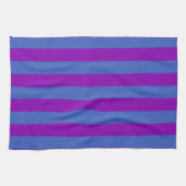 Purple and Blue Stripes Geschirrtuch (Horizontal)