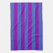 Purple and Blue Stripes Geschirrtuch (Vertikal)