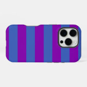 Purple and Blue Stripes iPhone Hülle (Rückseite (Horizontal))