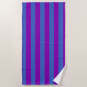 Purple and Blue Stripes Strandtuch (Vorderseite)