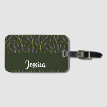 Purple and brown floral branches pattern