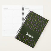 Purple and brown floral branches pattern planer (Anzeige)