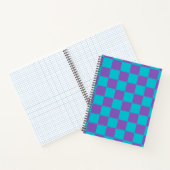 Purple and Cyan Checkerboard Notizblock (Innenseite)