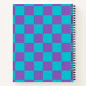 Purple and Cyan Checkerboard Notizblock (Rückseite)