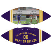 Purple and Gold 2 Photos, Personalized Football (Paneele)