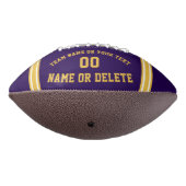 Purple and Gold 2 Photos, Personalized Football (Gedreht 270)