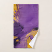 Purple and Gold Abstract Badhandtuch Set (Handtuch)