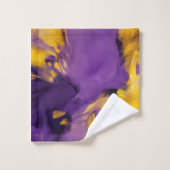 Purple and Gold Abstract Badhandtuch Set (Waschlappen)