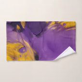 Purple and Gold Abstract Badhandtuch Set (Handtuch)