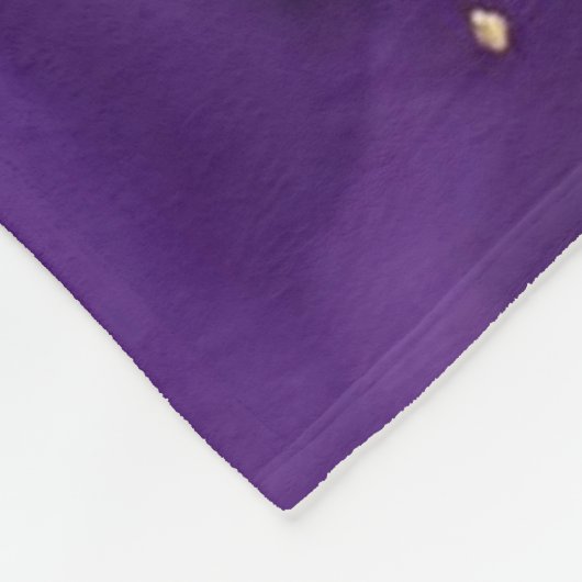 Purple and Gold Abstract Fleecedecke (Ecke)