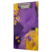 Purple and Gold Abstract Klemmbrett (Links)